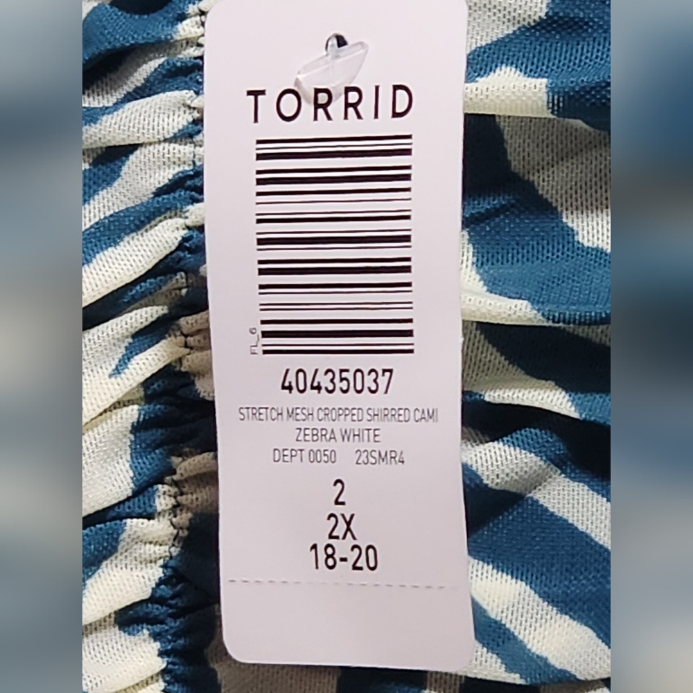 Torrid Cropped Shirred Cami - Picture 8 of 9